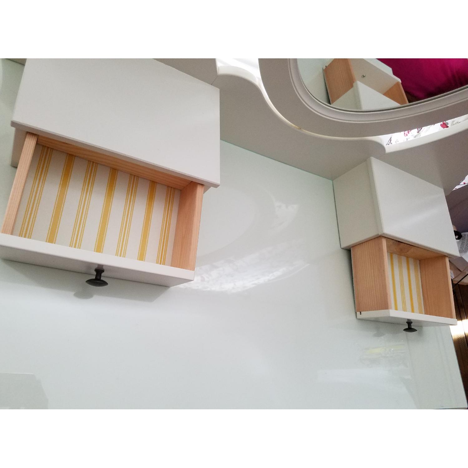 Ikea Hemnes White Dressing Table w/ Mirror - image-4