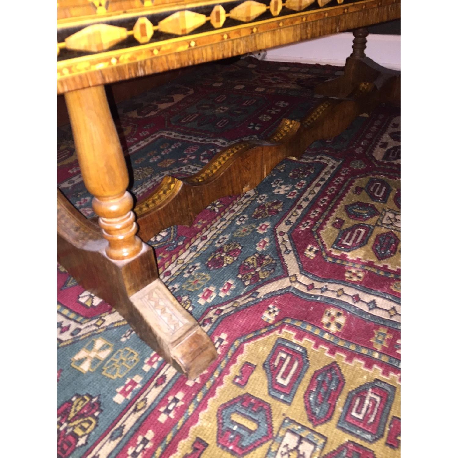 Antique Wood Inlay Coffee Table - image-4