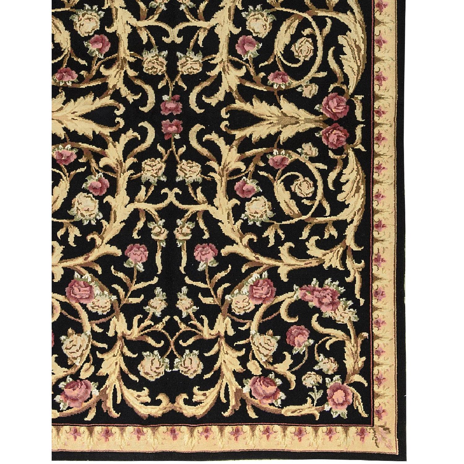 Savonnerie Traditional Hand Woven Area Rug - image-1