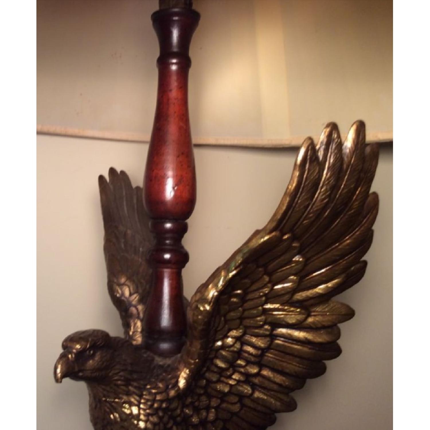 Brass Eagle Table Lamp on Plinth Base - image-4