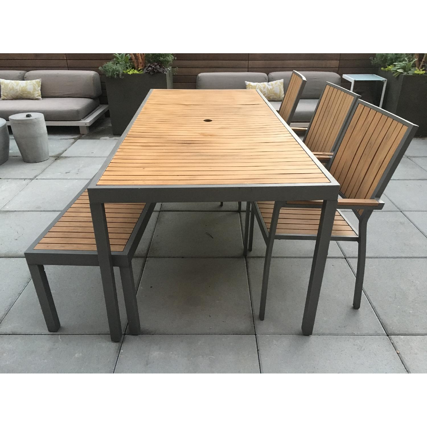 Crate & Barrel Alfresco 7 Piece Dining Set - image-8