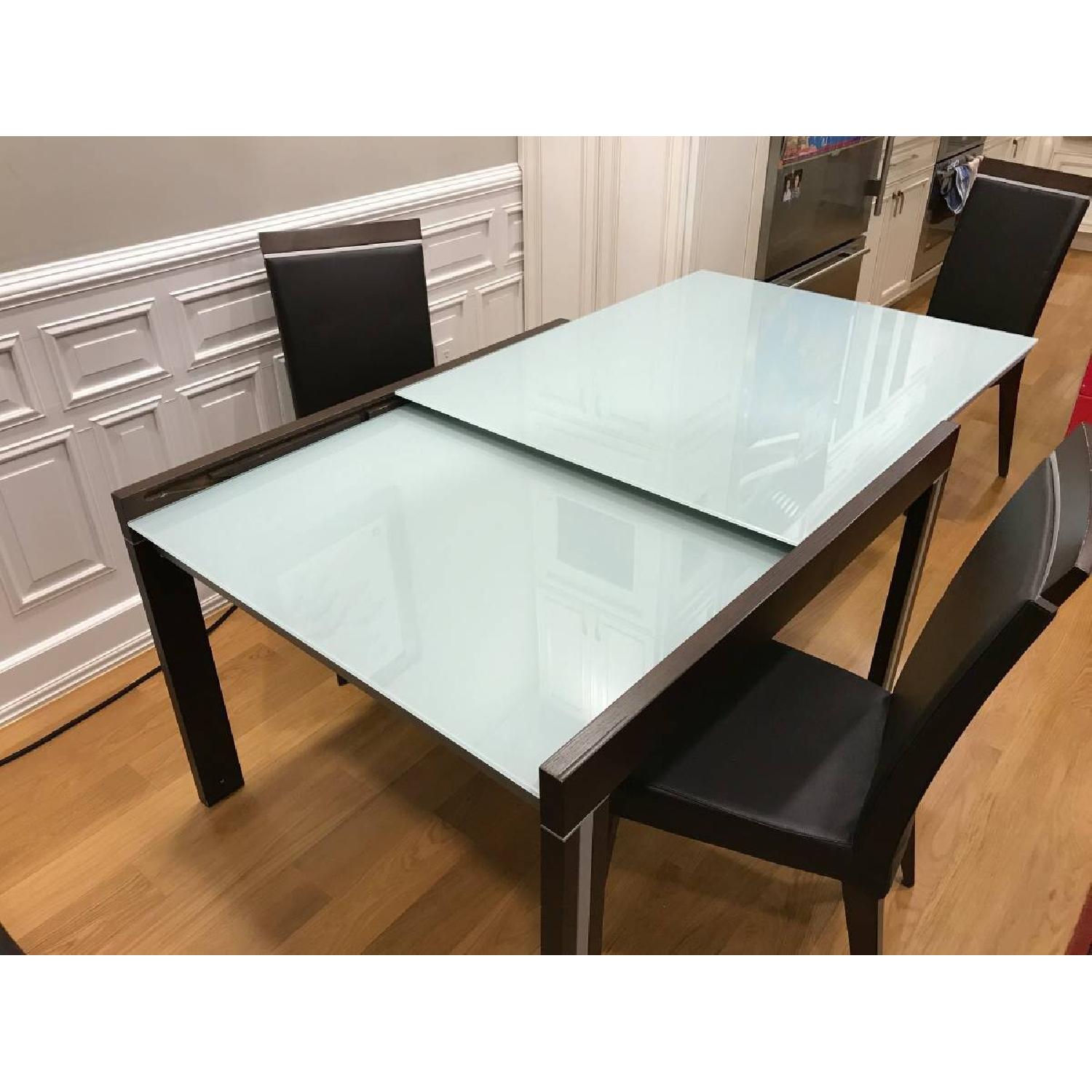 Modern Italian Extendable Dining Table w/ 4 Chairs AptDeco
