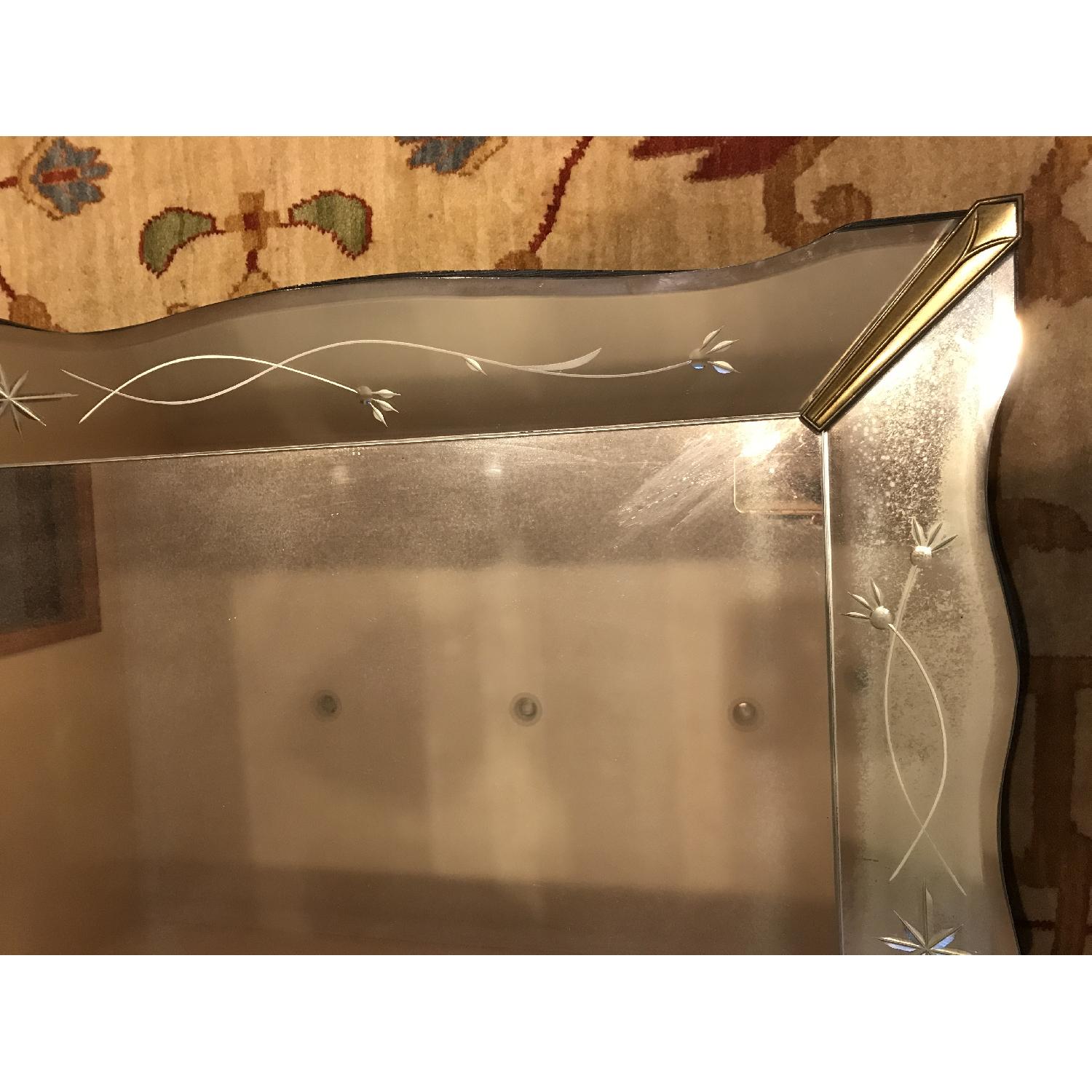 Vintage Venetian Hollywood Regency Etched Mirror - image-2