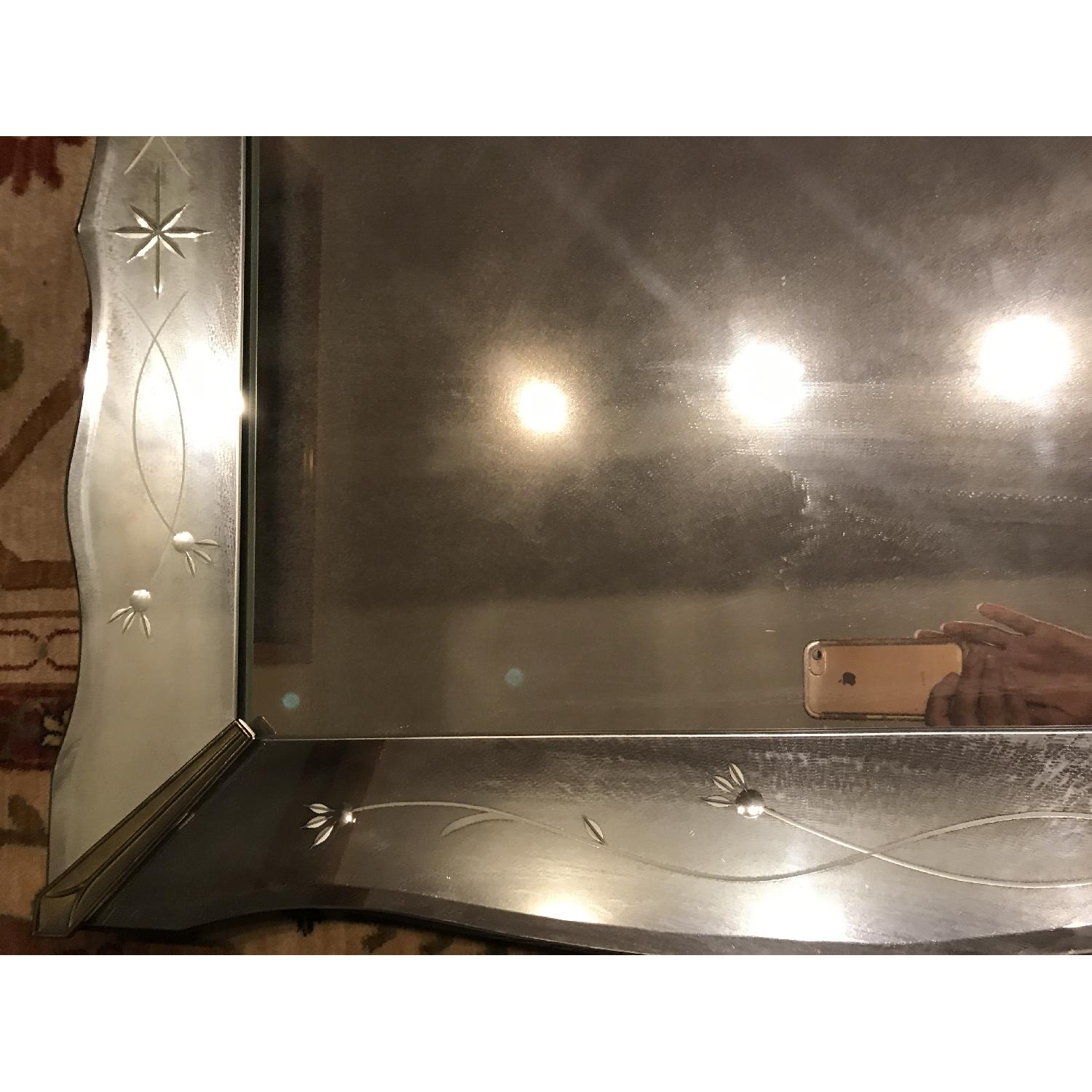 Vintage Venetian Hollywood Regency Etched Mirror - image-5