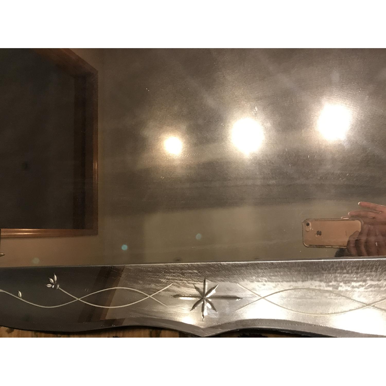 Vintage Venetian Hollywood Regency Etched Mirror - image-6