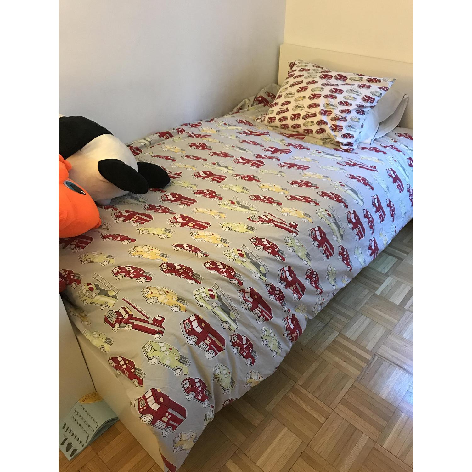 Ikea Malm Twin Size Low Bed Frame w/ Luroy Slats AptDeco