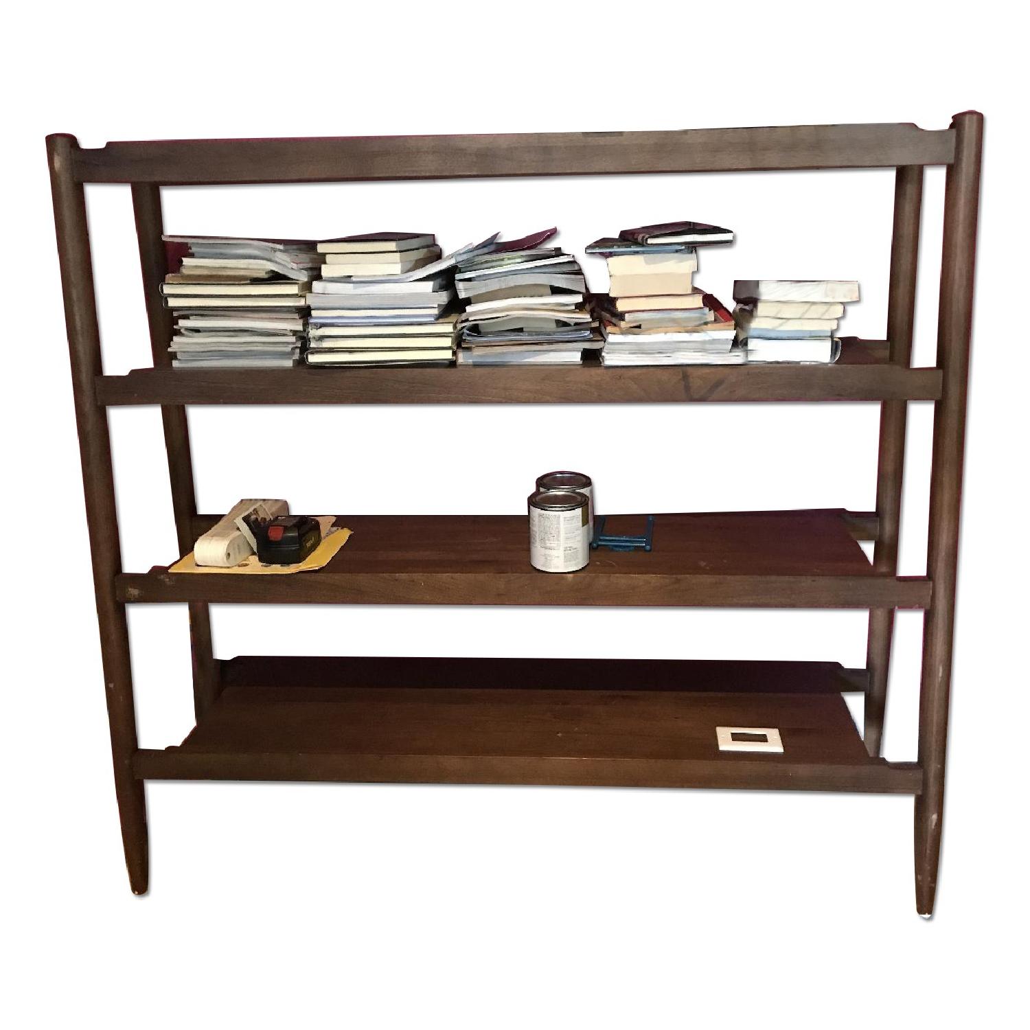 Crate & Barrel A Frame Wooden Bookshelf AptDeco