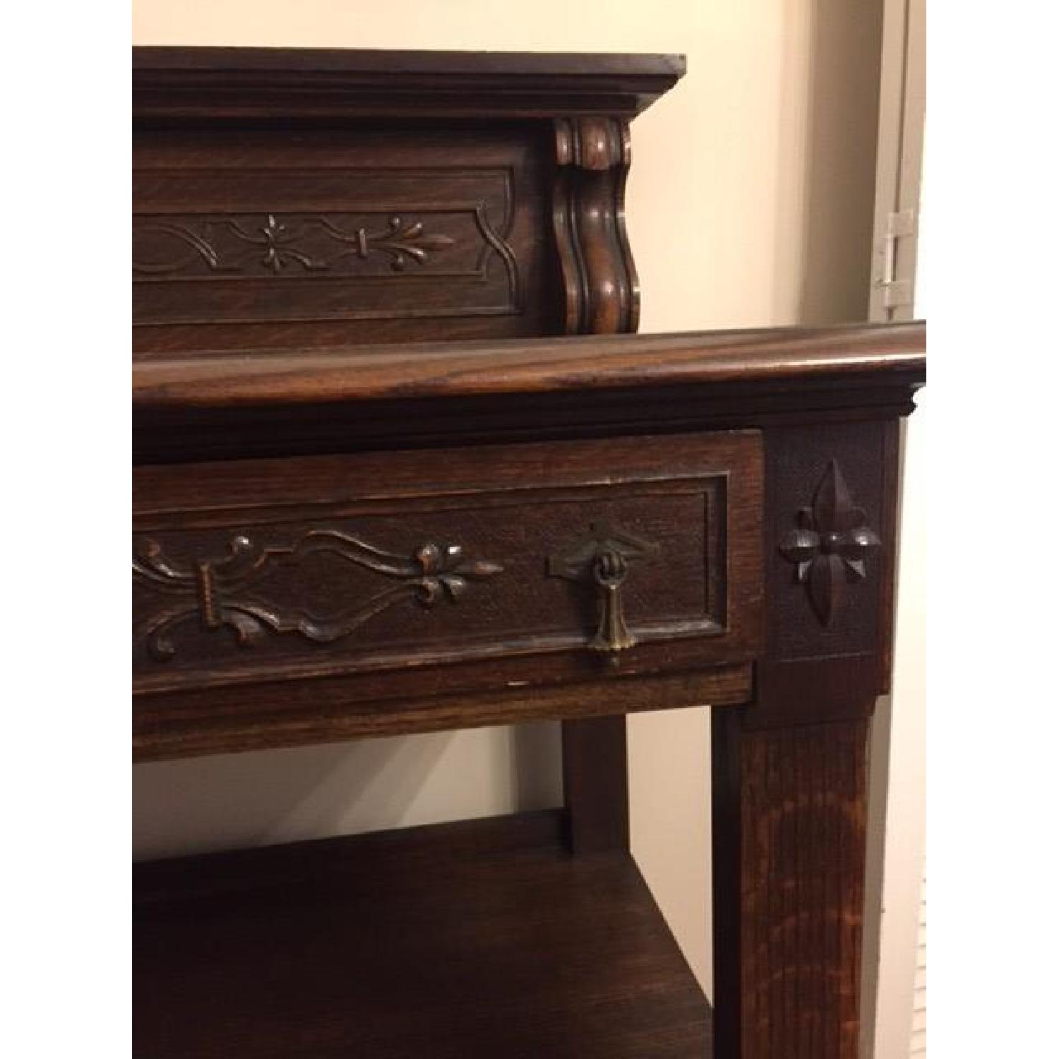 Daniel Jones Vintage Wood Sideboard w/ Ornate Details - image-3