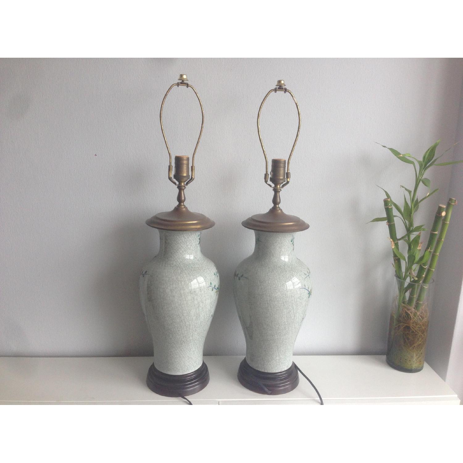 Chinoiserie Table Lamps w/ Shades - Pair - image-2