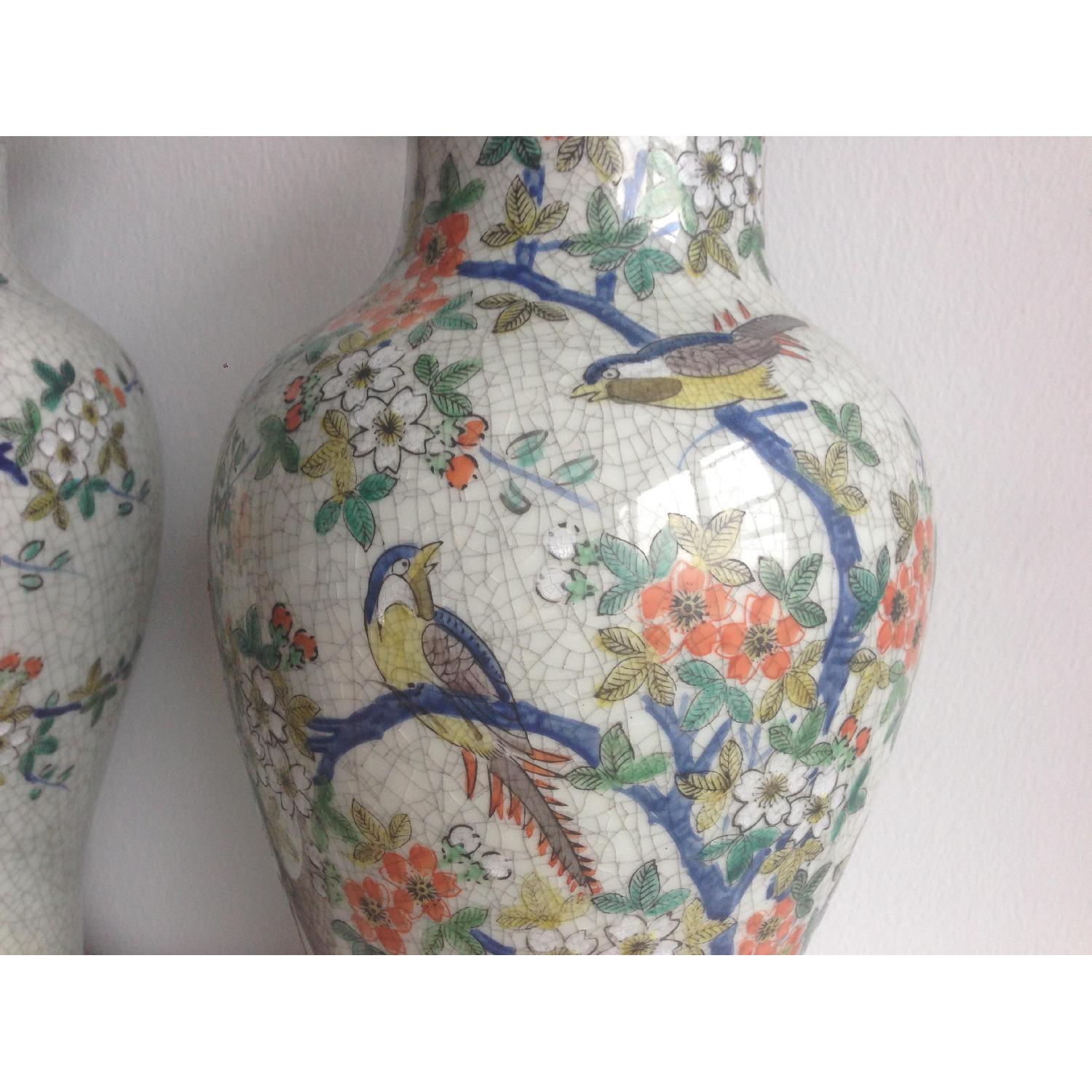 Chinoiserie Table Lamps w/ Shades - Pair - image-3