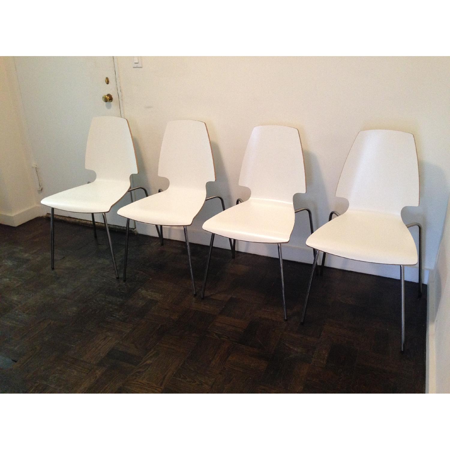 Ikea Vilmar Chairs in White - Set of 4 - image-1