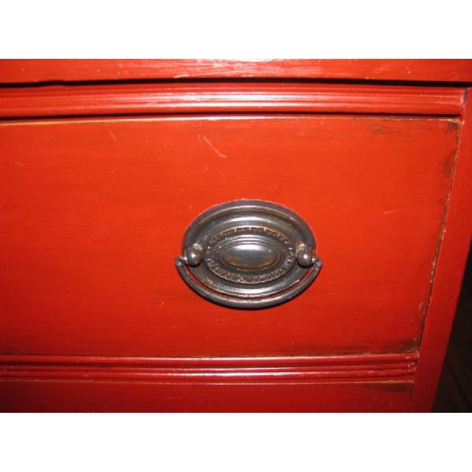 Antique Red Dresser - image-2