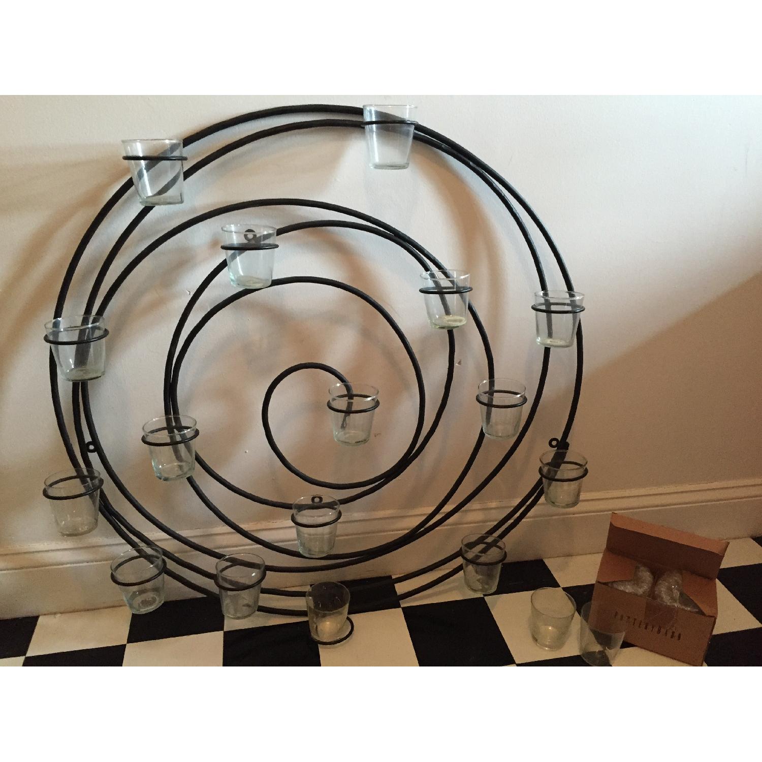 Pottery Barn Iron Spiral Votive Holder - image-2