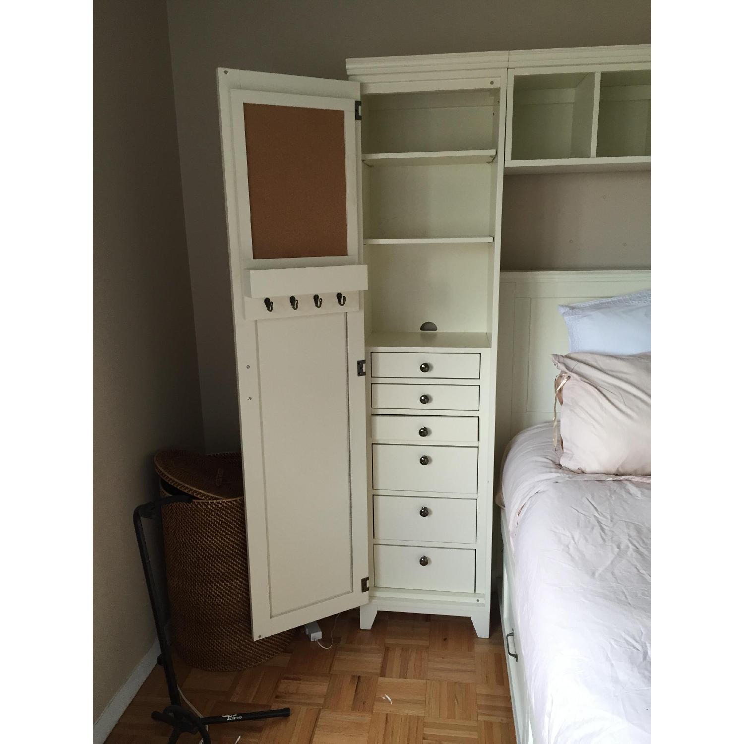 Pottery Barn Teen Hampton Storage Bed + Mirror Tower Set - image-8