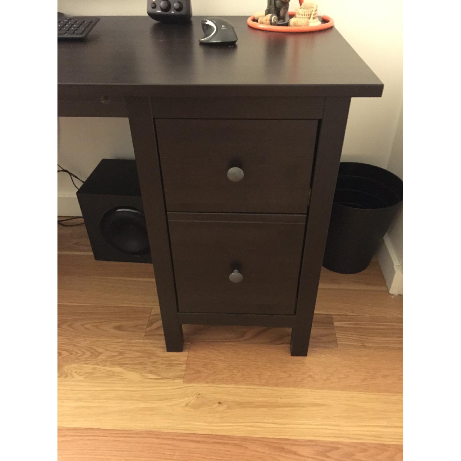 Ikea Hemnes Black-Brown Office Desk - image-2