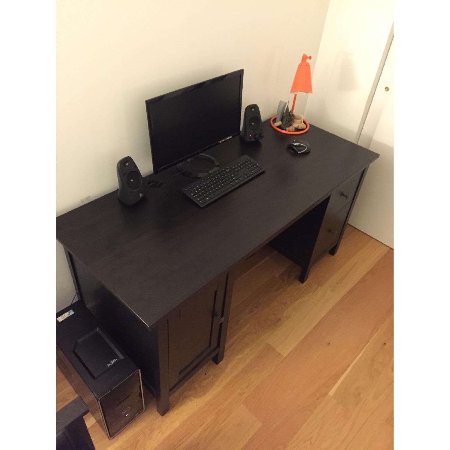 Ikea Hemnes Black-Brown Office Desk - image-4
