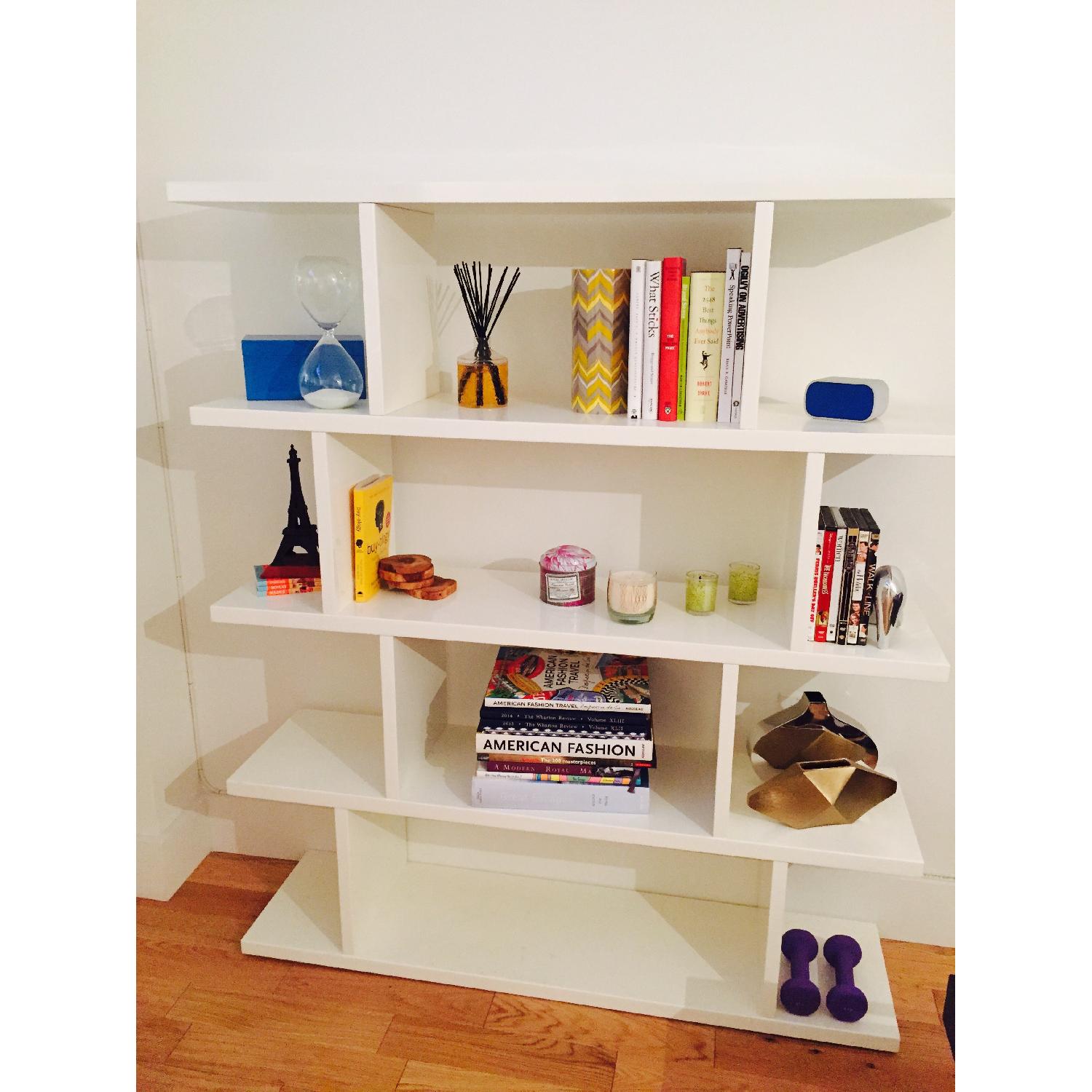 CB2 White Bookcase - image-3
