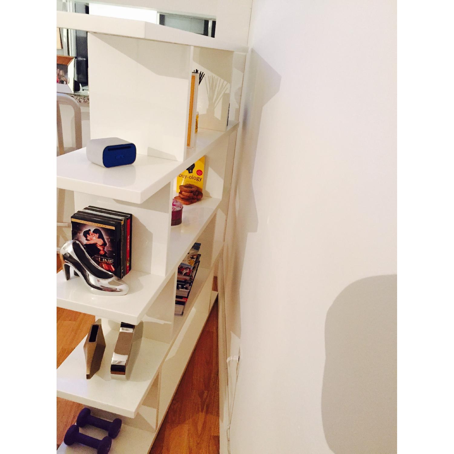 CB2 White Bookcase - image-5