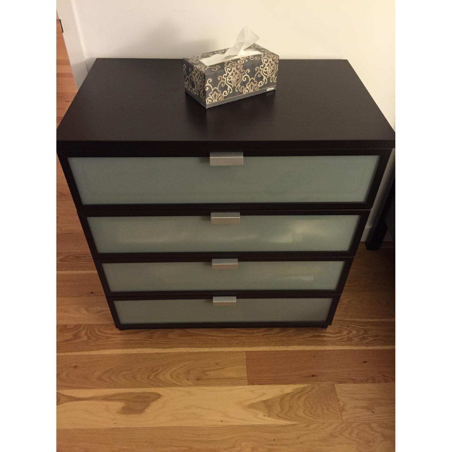 Ikea Frosted Glass 4-Drawer Dresser - image-4