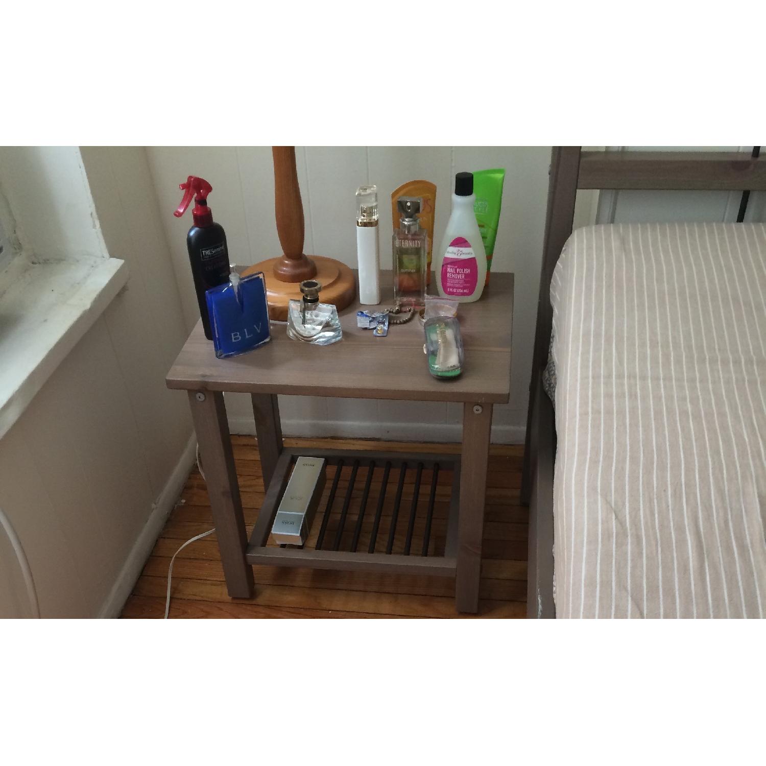 Ikea Full Size Bed Frame w/ Wooden Slatted Foundation - image-2