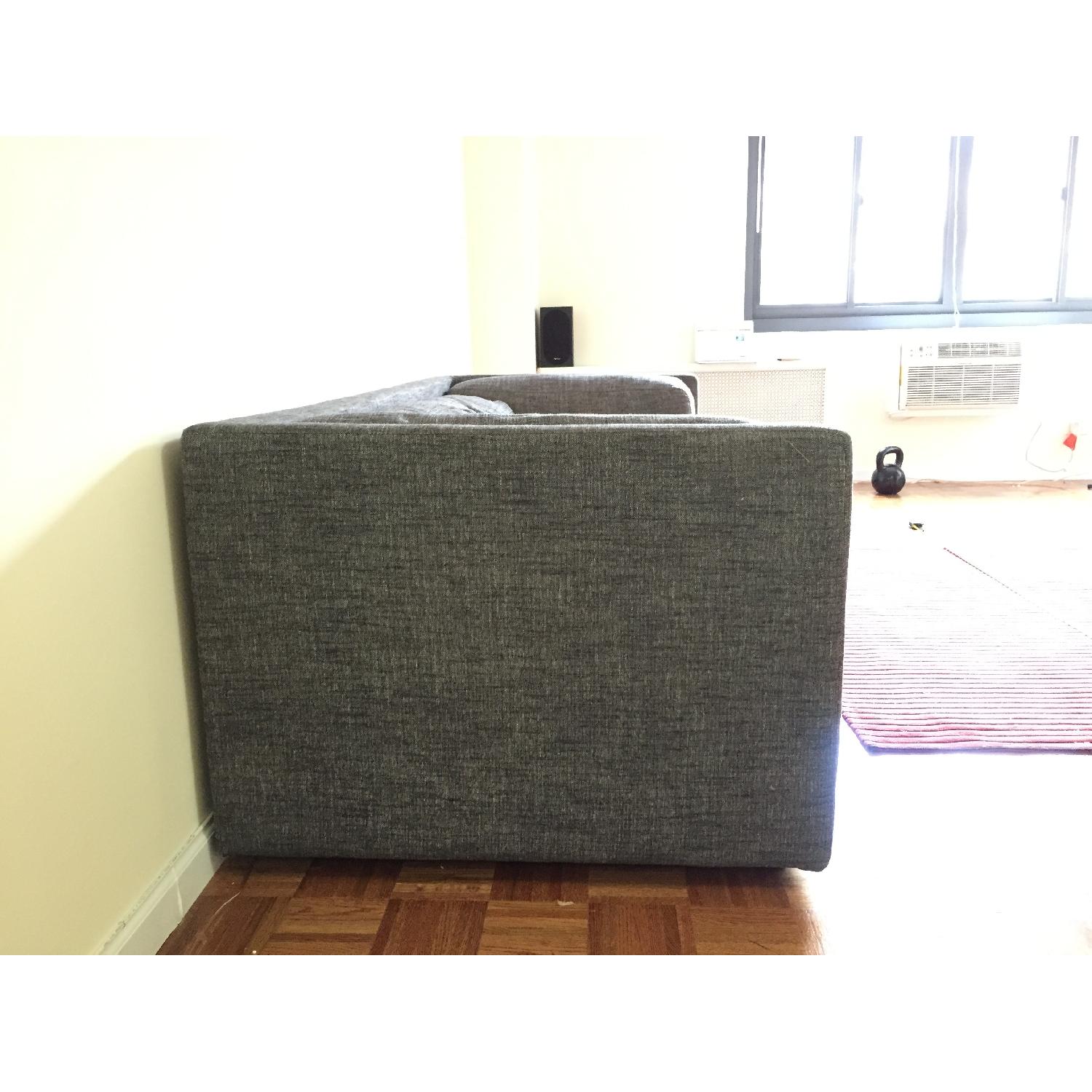 Crate and Barrel Gray Fabric Sofa AptDeco