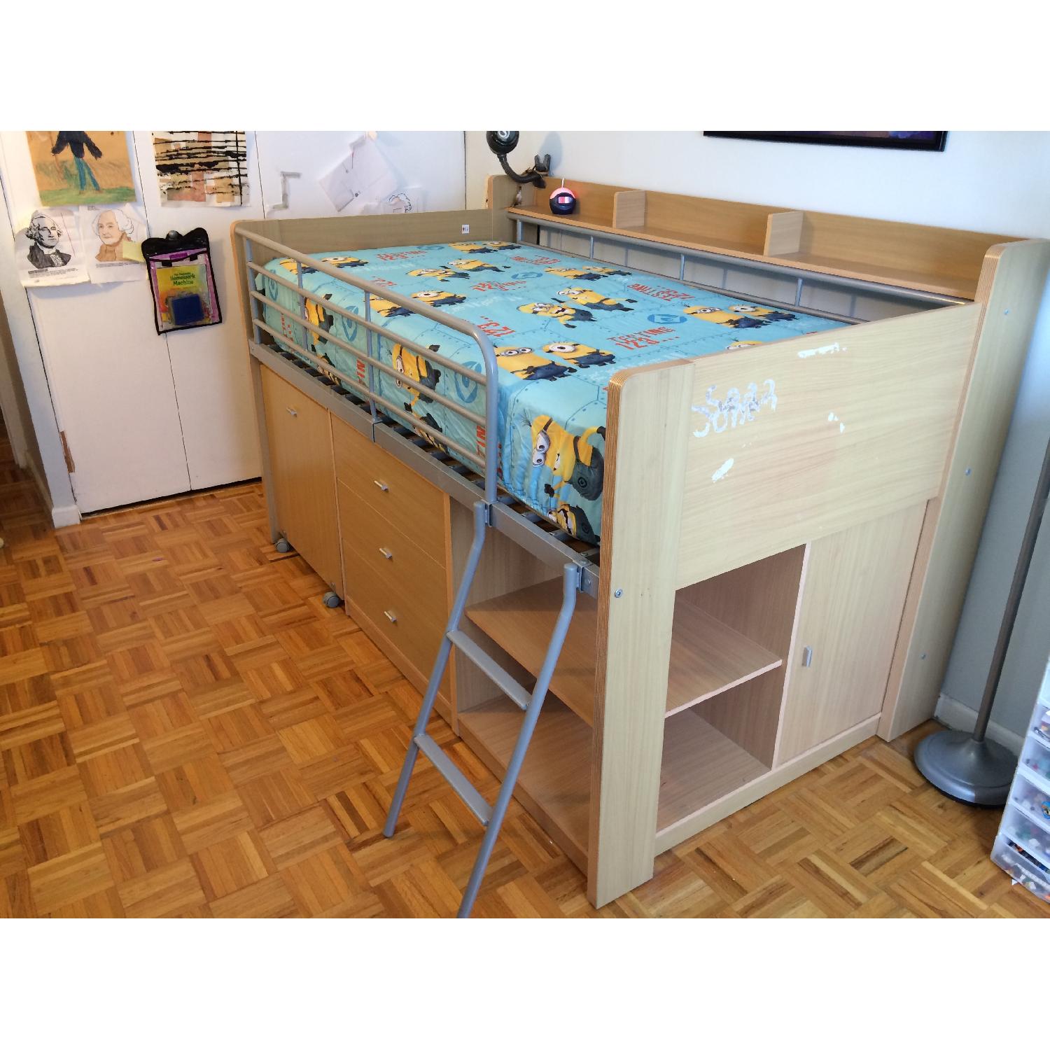 Charleston Storage Loft Bed with Desk AptDeco