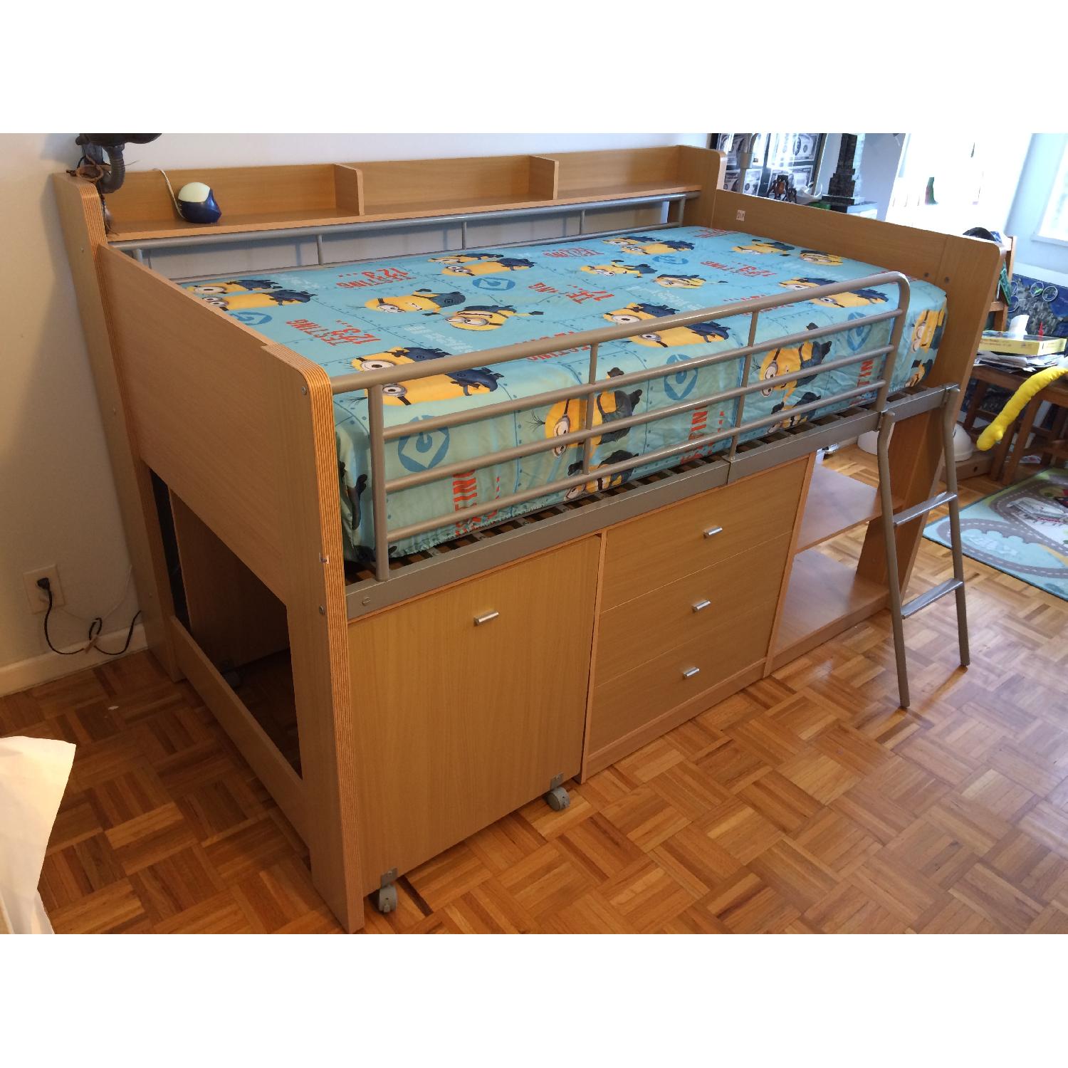 Charleston Storage Loft Bed with Desk AptDeco