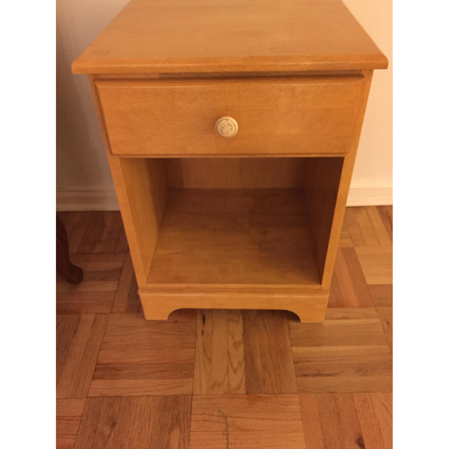Custom Made Pine Wood Nightstand with Gracious Home Knob AptDeco