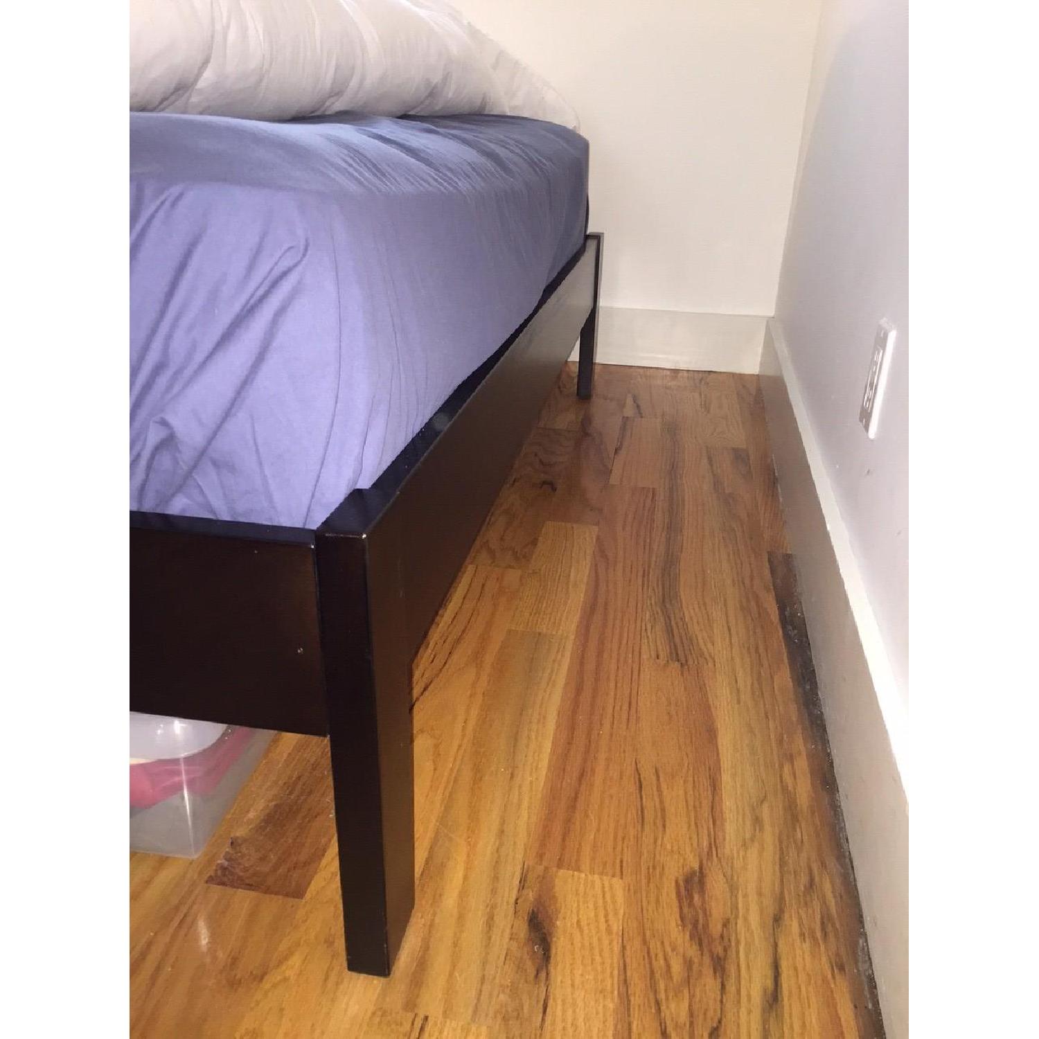 West Elm Queen Simple Bed Frame w/ Diamond Tufted Headboard - image-5