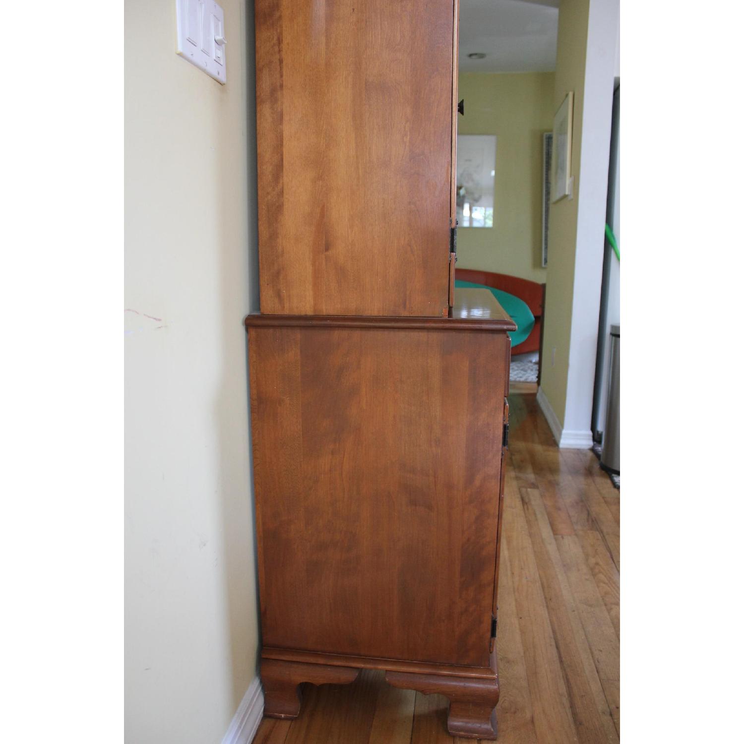 Ethan Allen American Traditional Nutmeg Maple China Cabinet - image-3