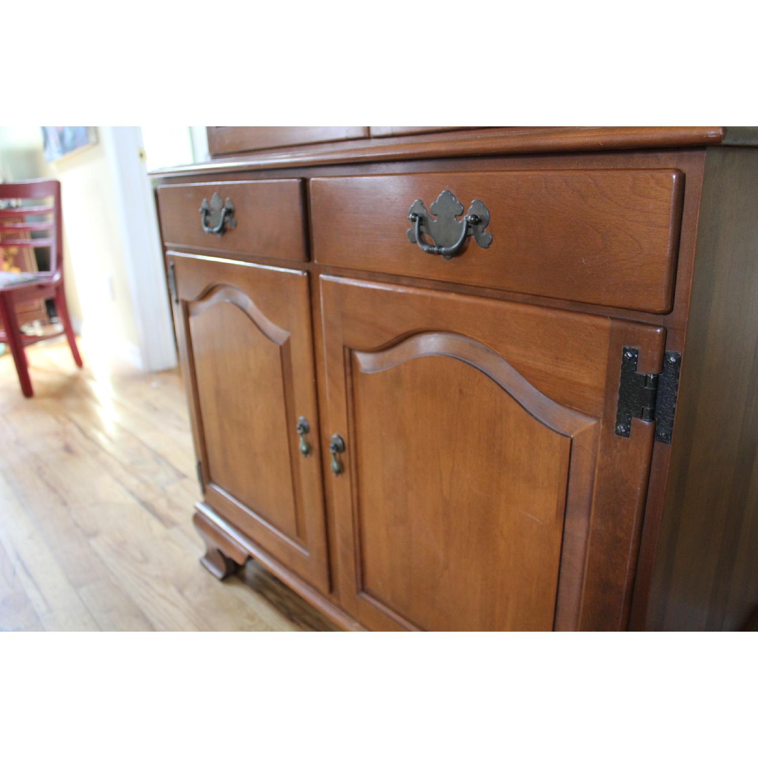 Ethan Allen American Traditional Nutmeg Maple China Cabinet - image-5