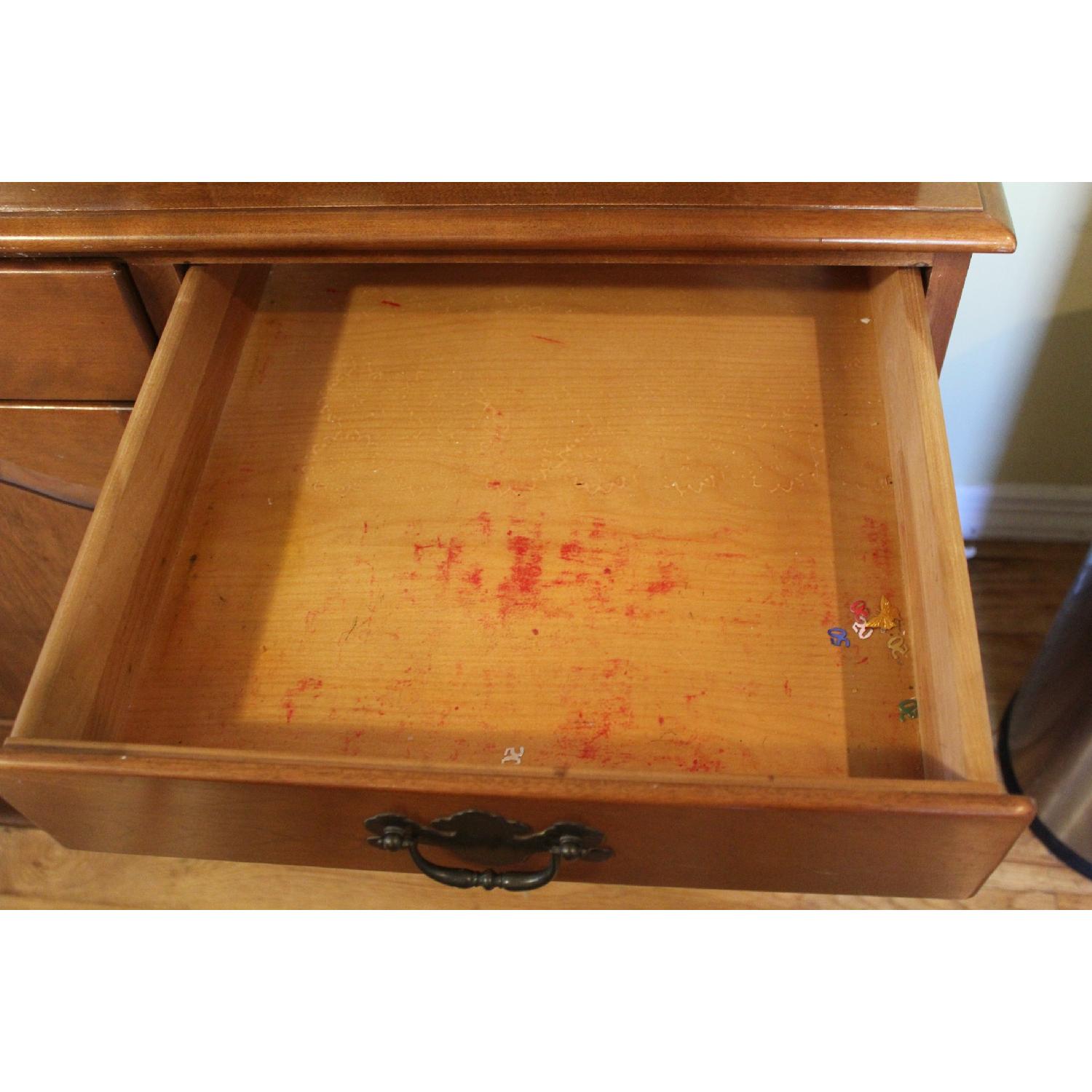 Ethan Allen American Traditional Nutmeg Maple China Cabinet - image-9