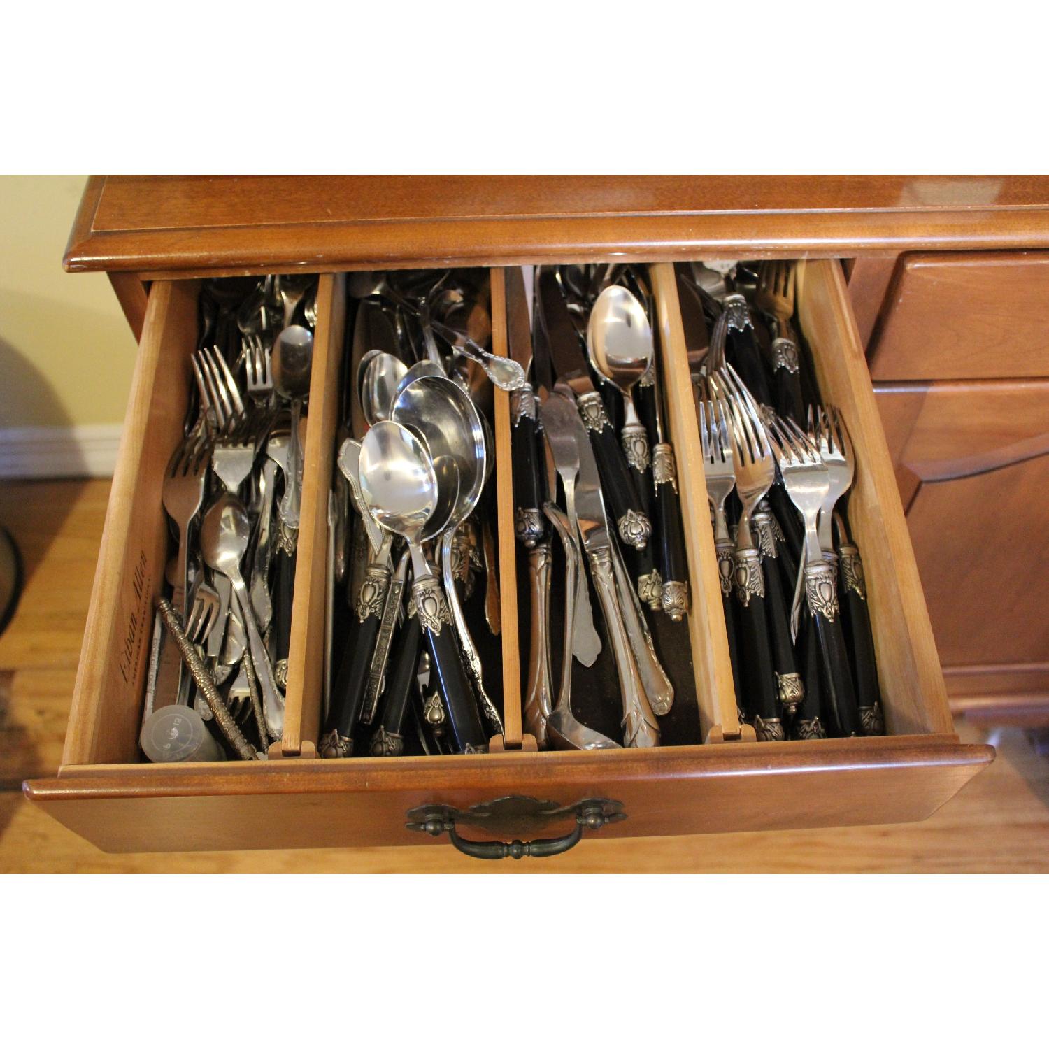 Ethan Allen American Traditional Nutmeg Maple China Cabinet - image-10