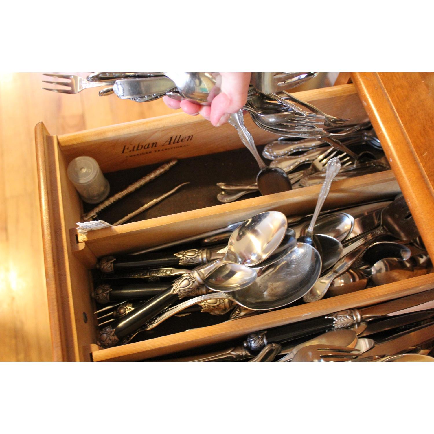 Ethan Allen American Traditional Nutmeg Maple China Cabinet - image-12