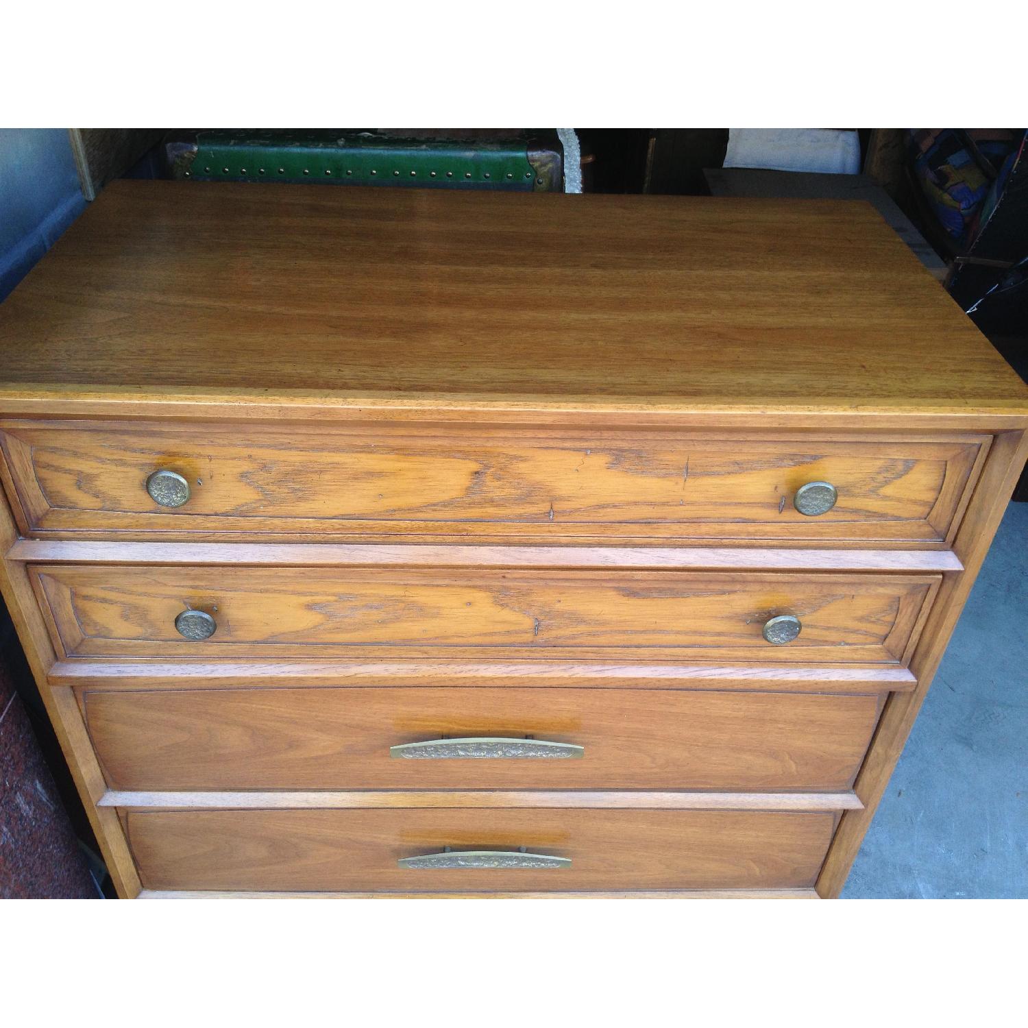 Mid Century Danish Modern Solid Teak Wood Tall Dresser - image-4