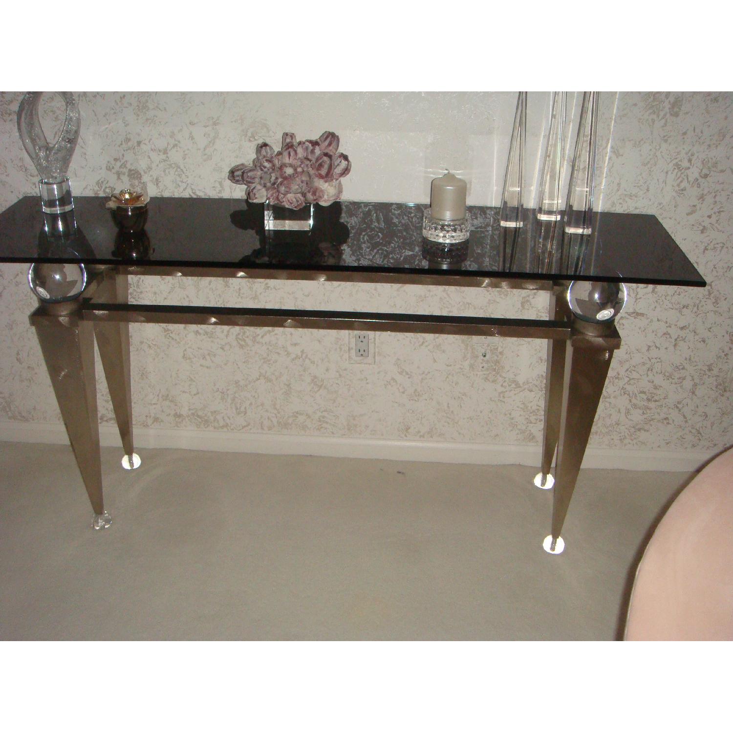 Designs by Gil Brushed Steel Console/Display Table - image-1