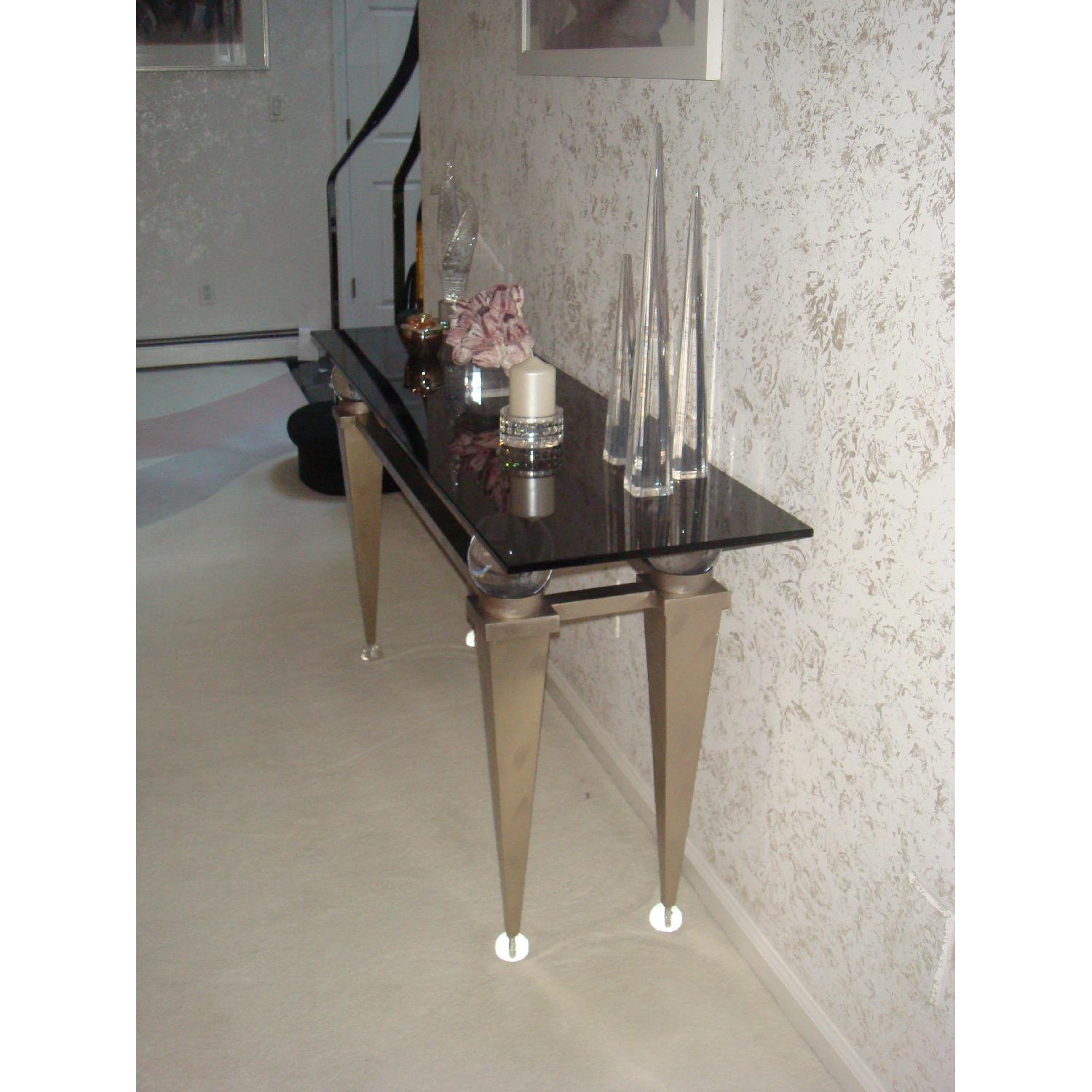 Designs by Gil Brushed Steel Console/Display Table - image-2