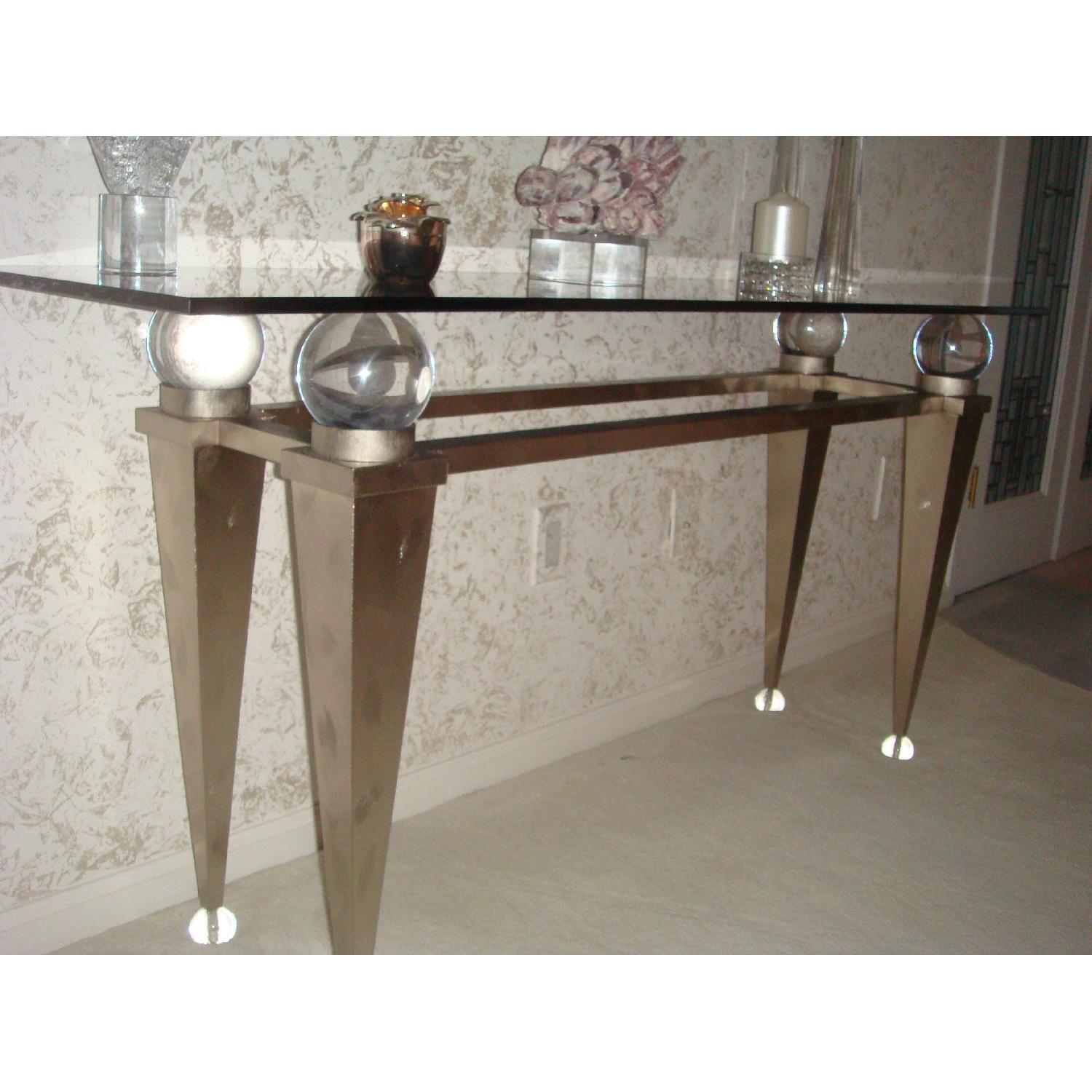 Designs by Gil Brushed Steel Console/Display Table - image-3