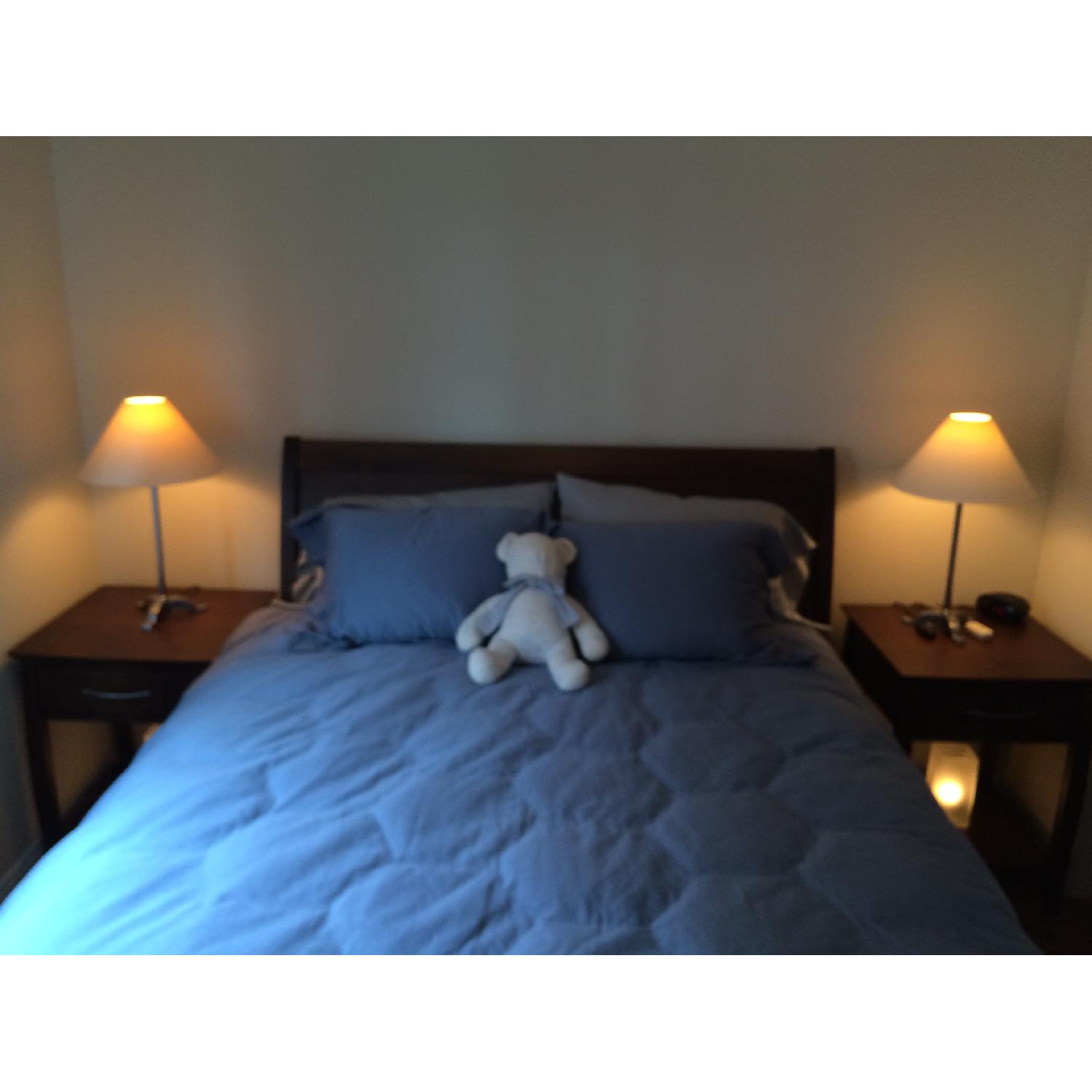 Baronet Java Solid Maple Queen Sleigh Bed + 2 Storehouse Night Stands - image-2