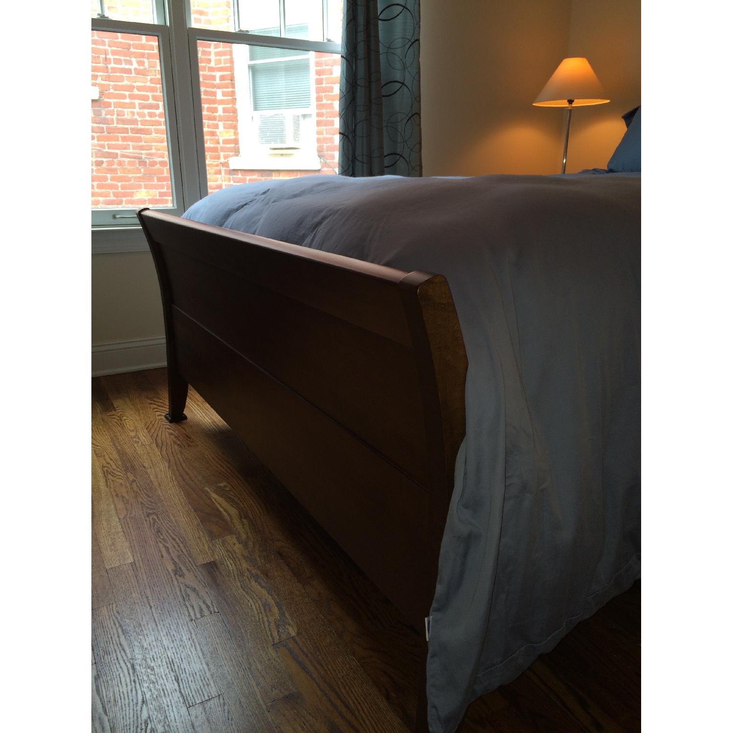 Baronet Java Solid Maple Queen Sleigh Bed + 2 Storehouse Night Stands - image-3