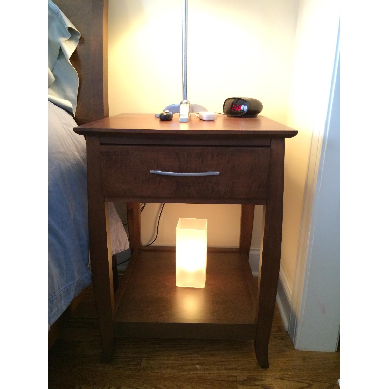 Baronet Java Solid Maple Queen Sleigh Bed + 2 Storehouse Night Stands - image-6