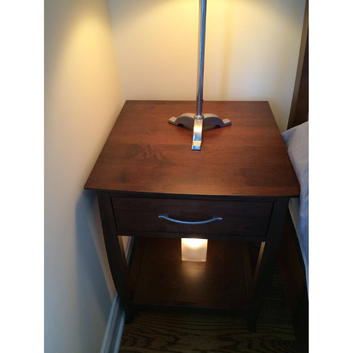 Baronet Java Solid Maple Queen Sleigh Bed + 2 Storehouse Night Stands - image-7