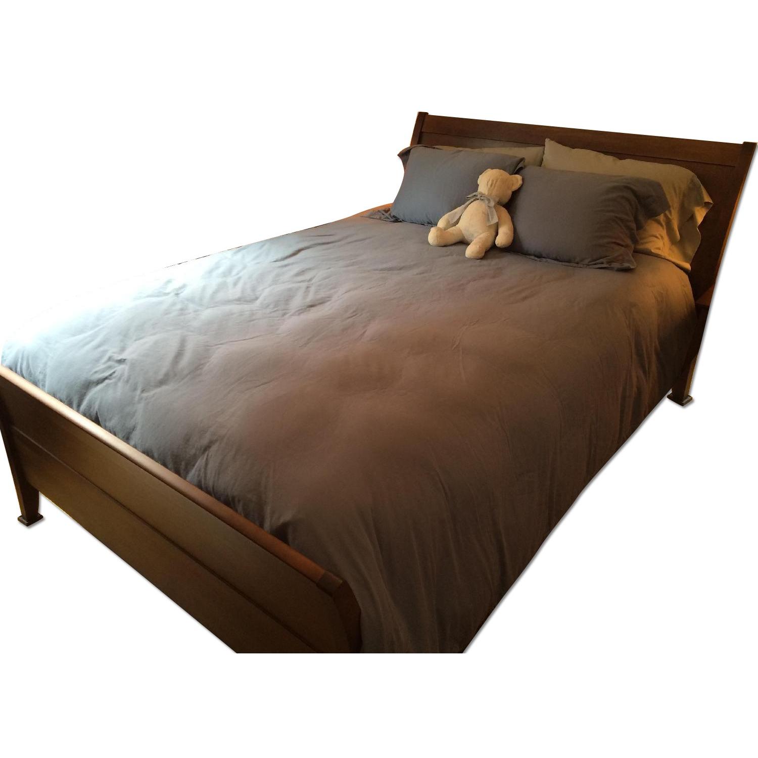 Baronet Java Solid Maple Queen Sleigh Bed + 2 Storehouse Night Stands - image-0