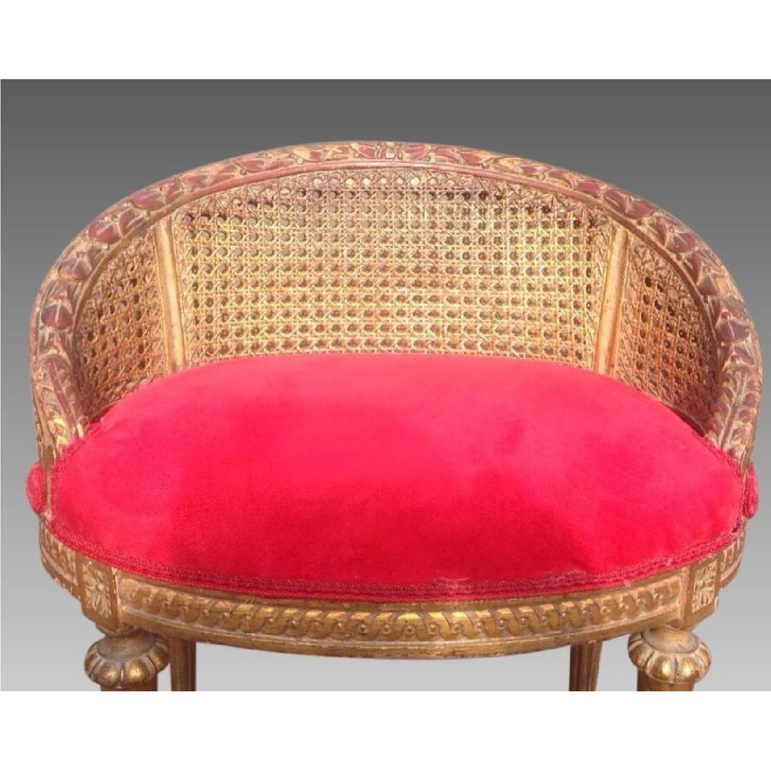 French 1860 Louis XVI Vanity Chair - image-1