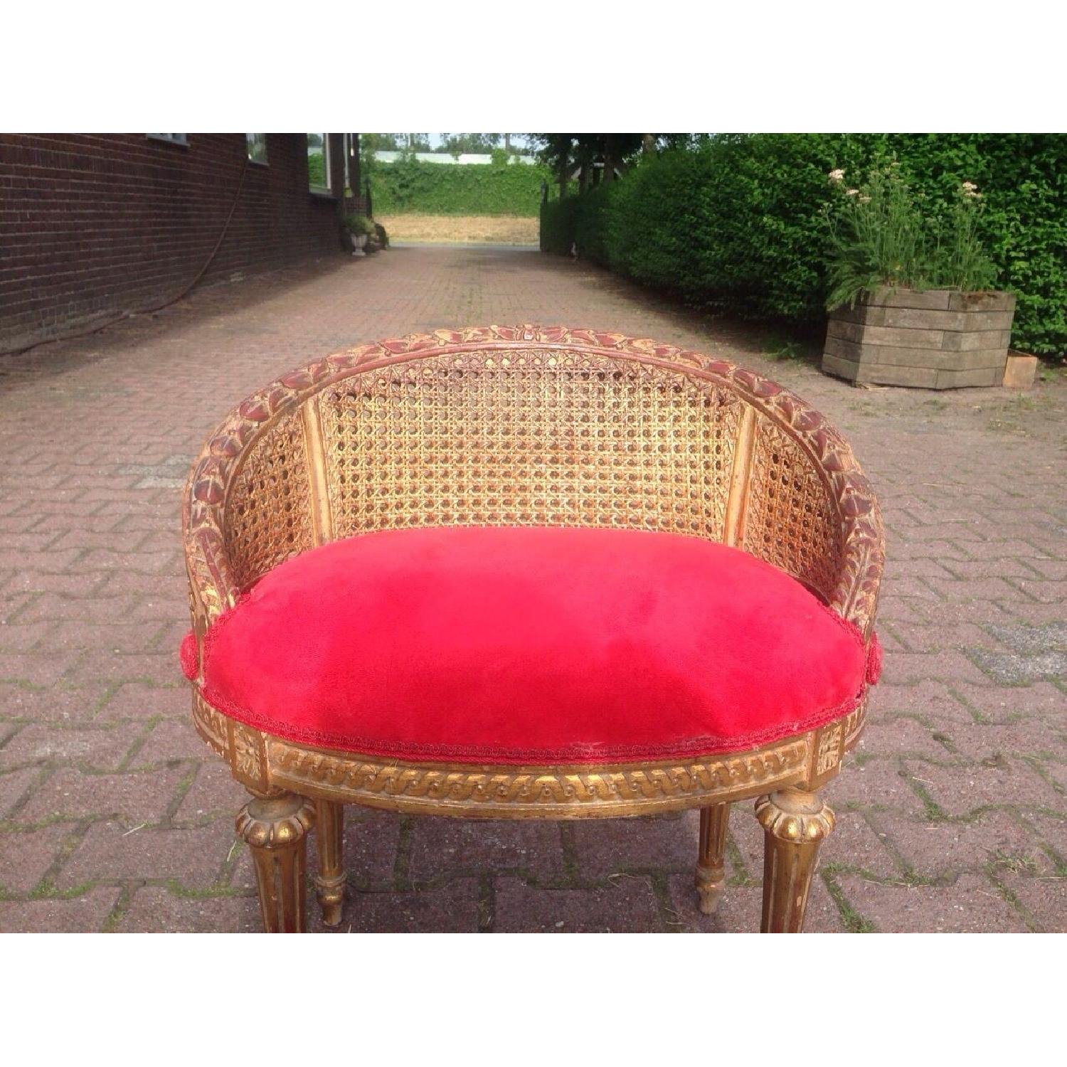 French 1860 Louis XVI Vanity Chair - image-5