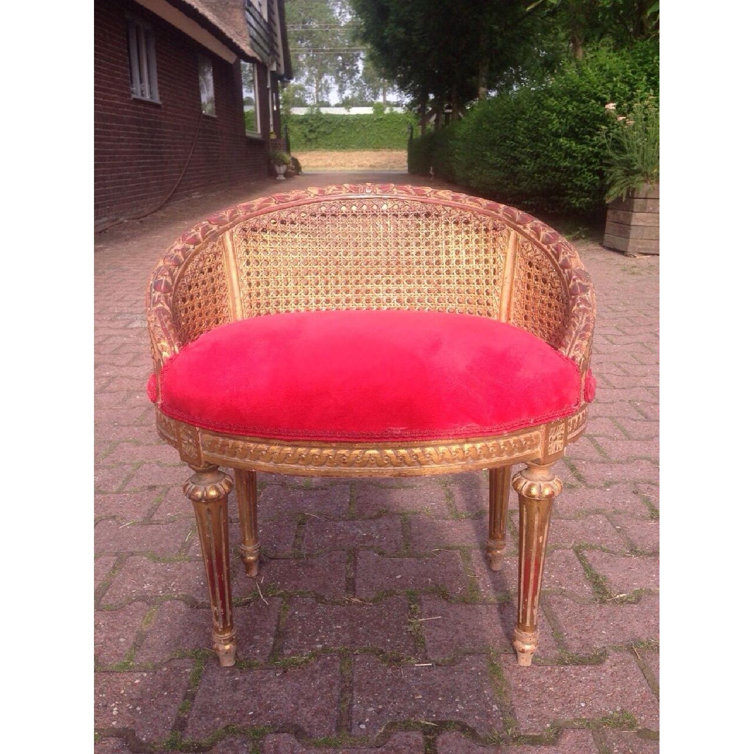 French 1860 Louis XVI Vanity Chair - image-6