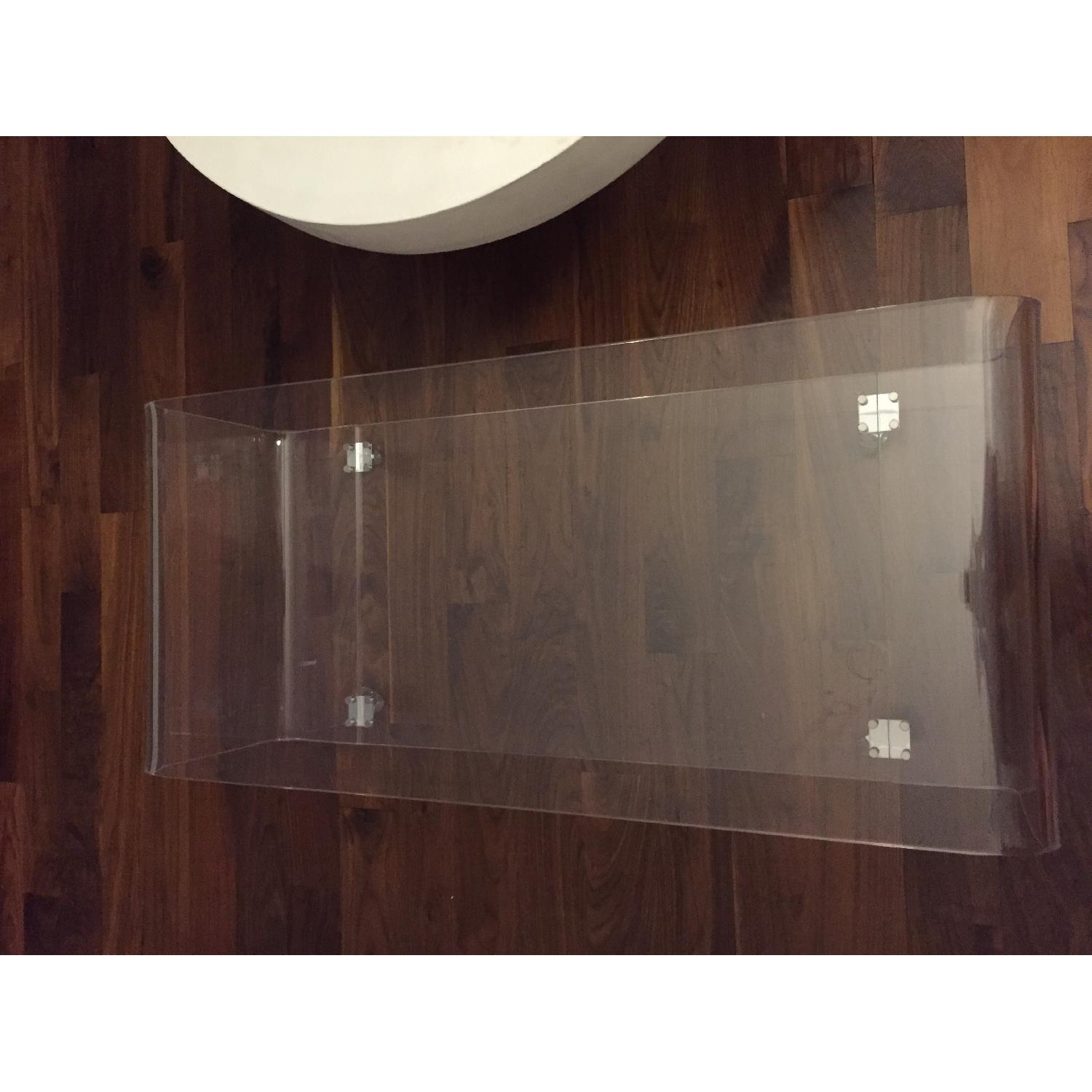 CB2 Acrylic Media Console + Nesting Tables AptDeco