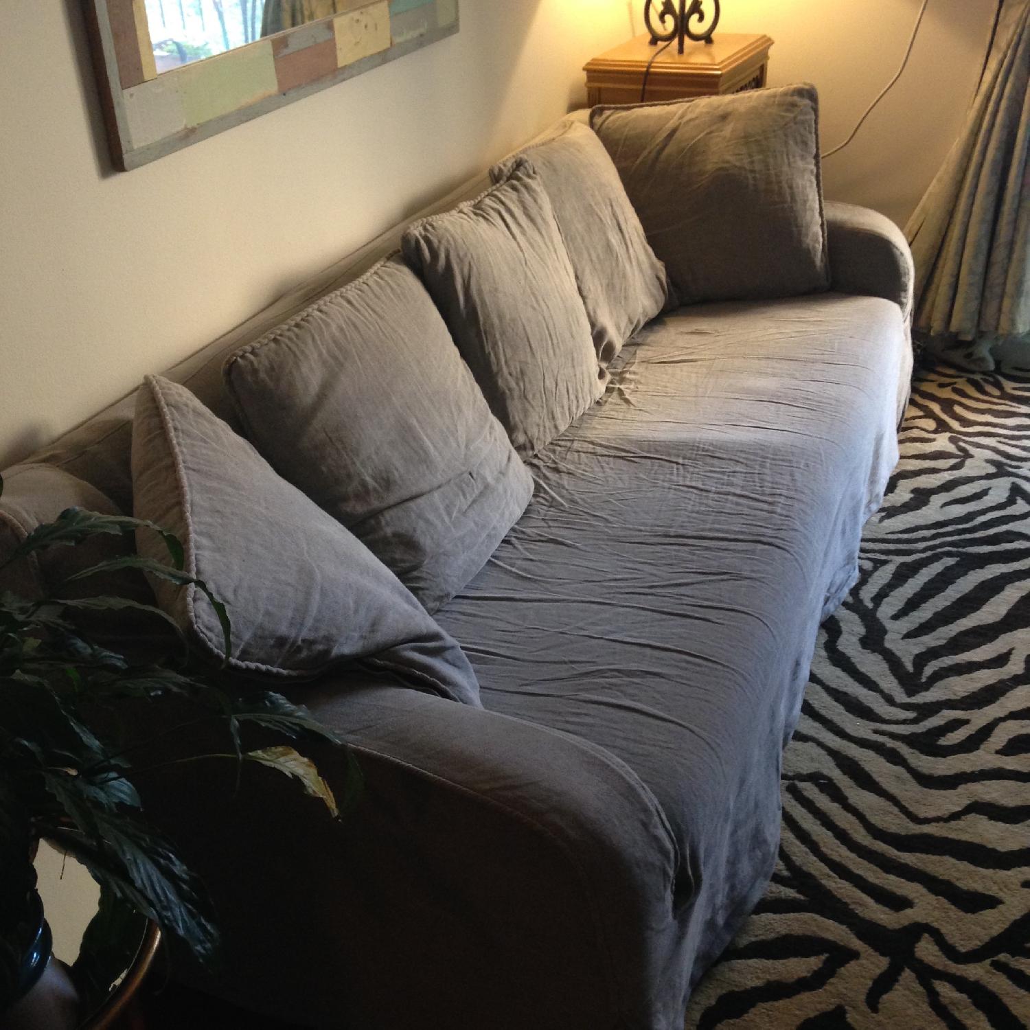 One Kings Lane Linen Sofa - image-2