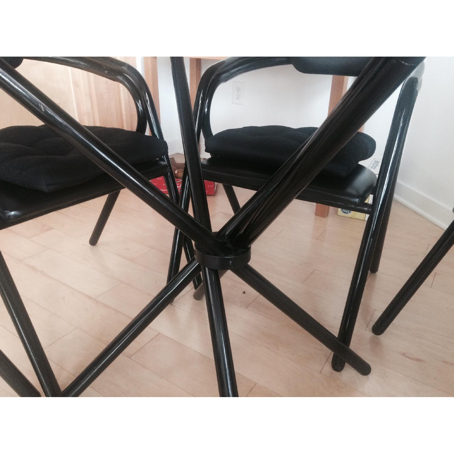 Glass Round Dining Table w/ 4 Dining Chairs - image-6