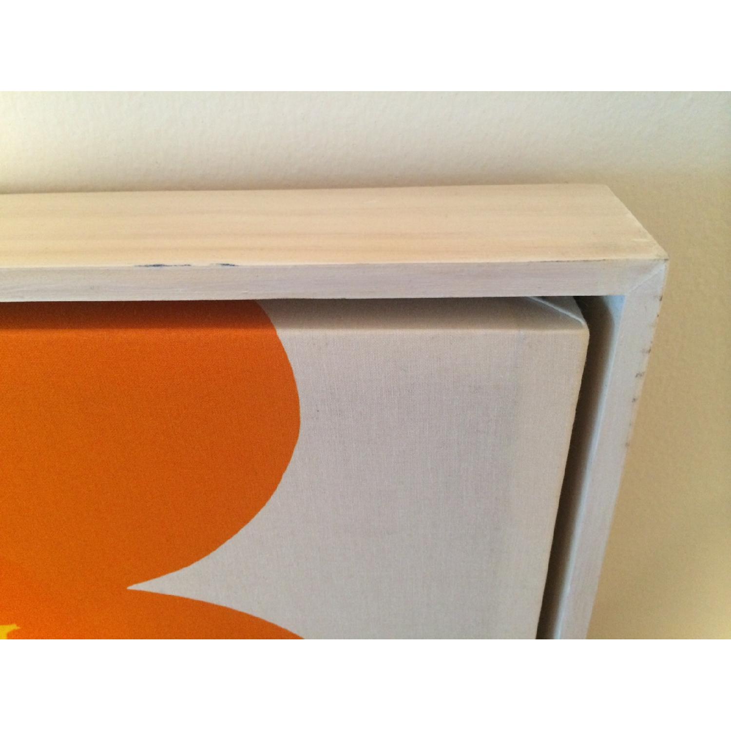 Marimekko Orange Unikko Stretched Fabric Wall Art - image-2